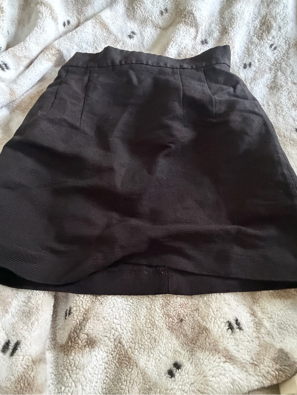 Zara Woman Black Mini Skirt with Back Zip